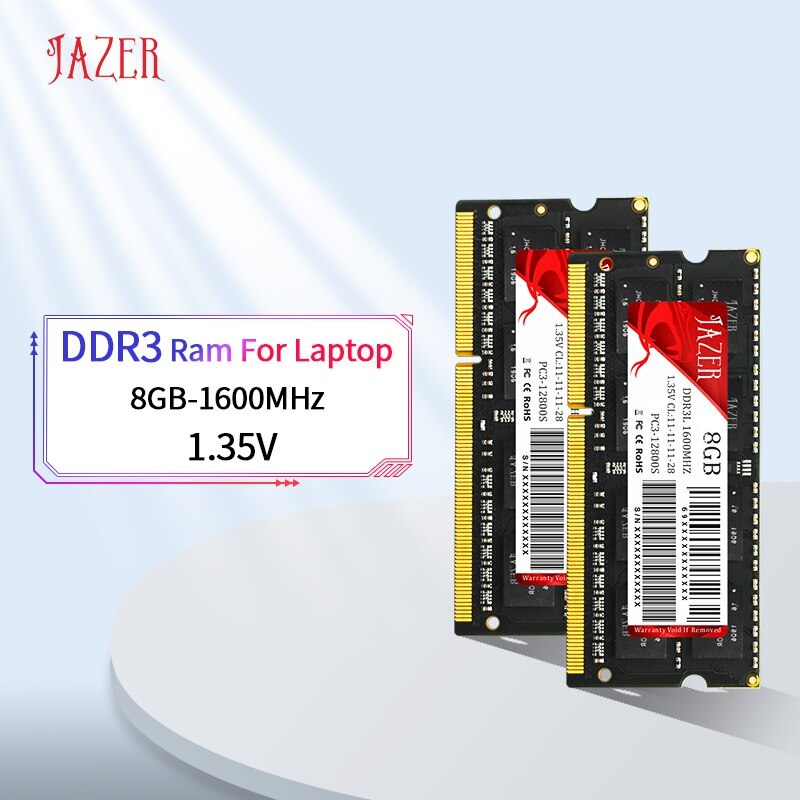 JAZER DDR3 Ʈ ޸, DDR3L , ۸   ECC, 1.35V SODIMM, 8GB, 1600MHz